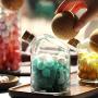 European Glass Storage Tank Food Storage Bottle Nuts Tank Can Kitchen Box Container Sealed Jar With Lid Home Ornaments Decoration,3