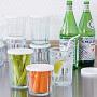 Set of 4 Working Drinking Glasses, Storage Jar with White Lid, 21-Ounce, Large Cooler Glass, All-Purpose Drinking cups