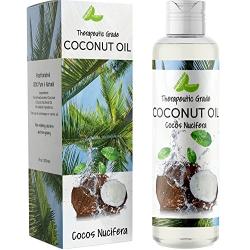 Fractionated Coconut Oil for Hair Care - Pure Coconut Oil Liquid Hair Treatment with Anti Aging Body Oil for Dry Skin Care - Coconut Oil for Skin Massage Oil and Carrier Oil for Essential Oils - 8 oz