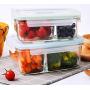 Kitchen Food Storage Jar Airtight Food Storage Glass Food Storage Containers With Lids Meal Separated BPA Free Can Be Used In Microwave Oven Freezer Dishwasher For Salad Lunch Picnic