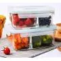 Kitchen Food Storage Jar Airtight Food Storage Glass Food Storage Containers With Lids Meal Separated BPA Free Can Be Used In Microwave Oven Freezer Dishwasher For Salad Lunch Picnic Kitchen Food Storage Jar Airtight Food Storage Glass Food Storage Containers With Lids Meal Separated BPA Free Can Be Used In Microwave Oven Freezer Dishwasher For Salad Lunch Picnic