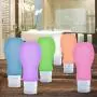 Travel Bottles Silicone Containers Set, Purple/Pink/Green/Orange, 3 oz, Set of 4 Travel Bottles Silicone Containers Set, Purple/Pink/Green/Orange, 3 oz, Set of 4