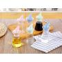 JUSTDOLIFE Oil Dispenser Bottle Fashion Non-leak Glass Cruet for Oil Vinegar Kitchen Multi-function Storage