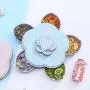 Blumender Drehbare Snackbox mit Blumen-Design, Süßigkeiten-Lebensmittellagerbox, Schmuckorganizer, Party-Süßigkeiten-Schale, Hochzeitssüßigkeiten-Tablett (Blau)