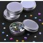 12PCS 30ML 1oz Silver Round Tin Containers With Tight Twist Screw Cap Aluminum Metal Cosmetic Case Jar Storage Travel Can For Lip Balm Nail Art Tea Powder Cream Candles Eye Shadow Crafts Jewelry