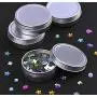 12 Stück 30 ml 1 oz Silberne Rund Metallbehälter mit Feststellbügelverschluss Aluminium Kosmetische Dose Behälter für Lippenbalsam Nagelkunst Tee Pulver Creme Kerzen Augenbrauen Make-up Basteln Schmuck