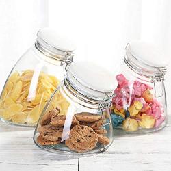 Glass Sealed Jars, Kitchen Household Grain Containers, Storage Spices/Oatmeal/Beans/Coffee Beans