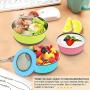 Pedeco Stainless Steel Food Storage Containers with Leak Proof Lids | BPA Free | Slip Resistant Bottoms | Reusable Snack Nesting Lunch Containers for Kids & Adults | Set of 3