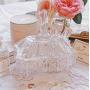 YL LY Crystal High Transparent Glass Vintage Engraving Pattern Original Candy Jar Jewelry Box Storage Tank