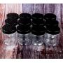 NWFashion 12 Bottle 4OZ Large Clear Empty Plastic Storage Jars Containers …