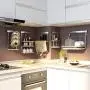 Metallgitter Gewürzregal, 3-stufig, Wandmontage, Gläser, Flaschenhalter, Geschirr Organizer für Küche