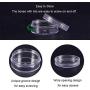 PandaHall Elite About 20 Pcs 10ml 20ml 30ml 40ml 50ml Round Clear Empty Plastic Cosmetic Samples Container Pot Jars Bead Storage Box with Screw Lids for Beads, Jewelry Nails Art, Travel Cream