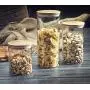 Food Storage Bottles Glass Jar Sealed Cans with Bamboo Cover Large Capacity Cereals Glass Bottle Tea Box,450Ml Food Storage Bottles Glass Jar Sealed Cans with Bamboo Cover Large Capacity Cereals Glass Bottle Tea Box,450Ml