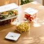 Crisper Plastic Lunch Box Sealed jar Food Storage Kitchen Refrigerator Fruit Box (Size : 8.78.76.1cm) Crisper Plastic Lunch Box Sealed jar Food Storage Kitchen Refrigerator Fruit Box (Size : 8.78.76.1cm)