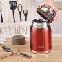 ONEISALL Stainless Steel Food Jar - 24oz Kids and Adults Lunch Thermos with Folding Spoon - Baby Food Storage Container Flask (Red)