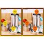 Dichtungsglasbehälter, Vakuumisolierte Lebensmittelbehälter, Lunchbox, Tragbarer Edelstahl-Trinkbecher, mit Aufbewahrungsbeutel (Farbe: Orange, Größe: 1600ml)