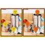 Dichtbarer Vakuumisolierter Lunchbox, Tragbarer Thermos Edelstahl Trinkflasche, Aufbewahrungsbeutel (Farbe: Orange, Größe: 1600ml)