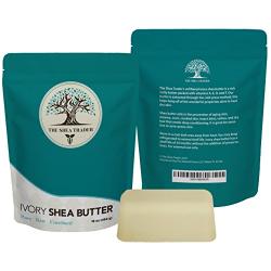 Unrefined Raw Ivory Shea Butter - Pure from Ghana, Africa - Ultimate Moisturizer for Dry Skin, Eczema, Natural Stretch Mark Cream, Leave in Conditioner - Use on Hair, Face, Body - Shea Trader