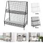 Feian 2 Tier Wire Basket Bathroom Organizer Shelves Cosmetic Makeup Organizer Dresser Countertop Storage Spice Rack Desktop Freestanding Jars Bottles Holder