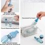 Portable Travel Bottles Kit with Spray Bottles, Leakproof Plastic Toiletries Containers, Refillable Travel Containers Set for Shampoo Conditioner Lotion Business or Personal Travel Set of 10
