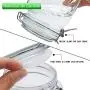 YEBODA Food Storage Canister Set Glass Jars with Clamp Airtight Lids and Silicone Gaskets for Multi-Purpose Kitchen Containers - Clear Square (4 Piece) YEBODA Food Storage Canister Set Glass Jars with Clamp Airtight Lids and Silicone Gaskets for Multi-Purpose Kitchen Containers - Clear Square (4 Piece)