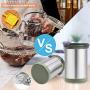 Airtight Container Jar Stainless Steel 4 Piece Food Storage Canister Set with Transparent Lids for Tea,Coffee,Snacks, Milk Powder,Beans Canisters(Green)