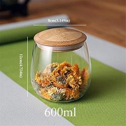 Mason Jar Spices Glass Jars With Lid Sealed Kitchen Storage Bottle Coffee Sugar Bulk Container Candy Cans 600ML