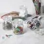 Bouteilles en verre miniatures de 13 g avec couvercles en verre étanches, ensemble de 4 Bouteilles en verre miniatures de 13 g avec couvercles en verre étanches, ensemble de 4