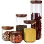 Ensemble de contenants de rangement alimentaires WANGLXST, Pots étanches pour garde-manger, BPA Free - Contenants pour céréales - pour aliments secs et liquides, Pot en verre transparent. Ensemble de contenants de rangement alimentaires WANGLXST, Pots étanches pour garde-manger, BPA Free - Contenants pour céréales - pour aliments secs et liquides, Pot en verre transparent.