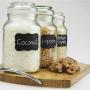 WinnerEco 40pcs Removal Jars Labeles Blackboard Stickers Chalkboard Lables for Kitchen, Pantry, Mason Jars, Wine Glasses