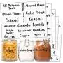 Kitchen Pantry Food Organization Clear Labels: 102 Sexy Feminine Gloss Preprinted Water Resistant Label Set to Organize Storage Containers, Jars & Canisters w/Extra Write-on Stickers