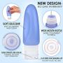 Silicone Travel Bottles TSA Approved Leak Proof - Refillable Travel Containers for Creams - Airplane Bottles 3 OZ – Travel Tubes for Toiletries - Cream Jar