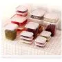 Set von 17 Küchen-Aufbewahrungsboxen, abgeriegelte Boxen, Kühlfach-Aufbewahrung, Behälter, pink.