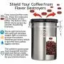 Java Shield Coffee Container ? Airtight Canister with co2 Valve for Freshness ? Large Stainless Steel Container with Scoop - Keep Beans and Ground Coffee Fresh Longer ? Built-In Calendar Wheel Java Shield Coffee Container ? Airtight Canister with co2 Valve for Freshness ? Large Stainless Steel Container with Scoop - Keep Beans and Ground Coffee Fresh Longer ? Built-In Calendar Wheel