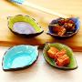 JUSTDOLIFE Mini Dish tomato sauce Dish Leaf Shaped Ceramic Japanese Small Sushi Sauce Dish