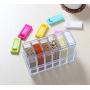 JUSTDOLIFE Spice Shaker Cute Seasoning Bottle Jar Plastic Storage Container with Tray Sets 6Pcs