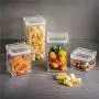 Guzzini Kitchen Active Design Kitchen Top Jar, 770 CC, SMMA/PA/FV/Silicone, Grey, 11x10x13 cm