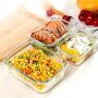 Kitchen Food Storage Jar Airtight Food Storage Glass Food Storage Container (Set Of 3) BPA Free With Lid Bowl Microwave Oven Dishwasher Sealed With Leak Proof Reusable