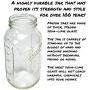 Glas 2-Liter Glasbehälter-Pitcher von County Line Kitchen – Klassisches Design, 2-Liter Ball Jar, Weite Öffnung, Robustglas