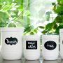 WinnerEco 40pcs Removal Jars Labeles Blackboard Stickers Chalkboard Lables for Kitchen, Pantry, Mason Jars, Wine Glasses