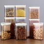 Sealed Canister Plastic Storage Jar With Lids Food Storage Container Set for Candy Cookie Rice Sugar Flour Pasta Nuts 3Pcs