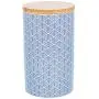 Nicola Spring Porzellan Tee-, Kaffee- und Zuckerbehälter - Blau Geometrisches Muster