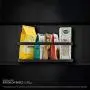 Magnetischer Kühlschrank Gewürzregal Organizer [1-stufiger mit 2x Aufhänger] - Magnetische Glasbehälterhalterung, Utensilieständer, Mehrzweck-Küchenregal, Vorratsschrank Wand, Waschraum, Garage. [Matte Schwarz]