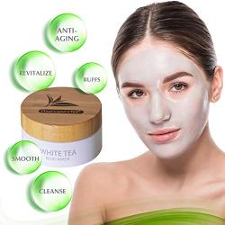 White Tea Mud Mask - 100 ml, Antioxidant Facial Treatment, Smoothes Fine Lines, Wrinkles, Deep Cleanse, Detoxifies Face, Removes Dark Spots, Skin Pigmentation, Blackheads, Pore Minimizer, Anti Aging