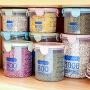 Practical Household Plastic Storage Jars Food Storage Bottle Safe Non Toxic Leakproof Sealed Kitchen Storage Box,800Ml