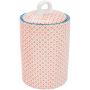 Nicola Spring Tea Coffee and Sugar Canister Storage Jar - Porcelain Blue/Orange Print Design
