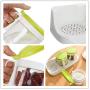 Clear Glass Seasoning Box Set, Multi-purpose Condiment Spice Jar With Lid Spoon Wood Tray Kitchen Spice Storage Canister-e