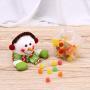 Artibetter Christmas Candy Jar Christms Favor Box with Snowman Doll Star Shape Christmas Food Storage Container for Cookies