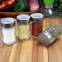 Glass Spice Storage Bottle Shaker Seasoning Jars Bbq Cooking Herbs Container Organizer Kitchen Gadgets Accessories Supplies,Transparent Box