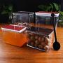 Tree House Sealed Food Box with lid, Square Plastic Storage Jars Versatile Durable Food canisters Clear Leakproof Preserving Jars Herbs Pot Pack of 3-C 1800mlx3
